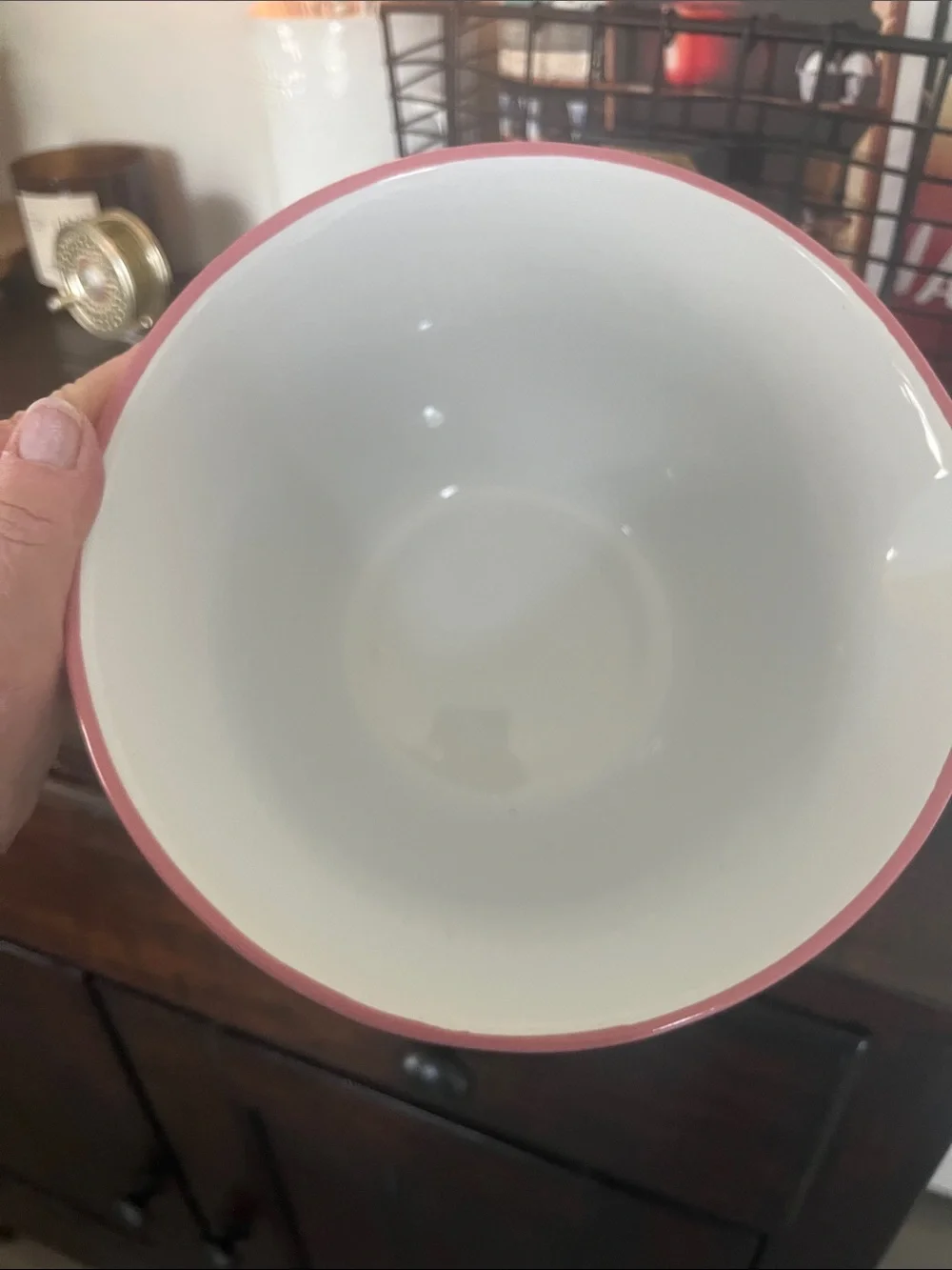 Hello Kitty White and Pink Flower Garden Ceramic Batter Bowl